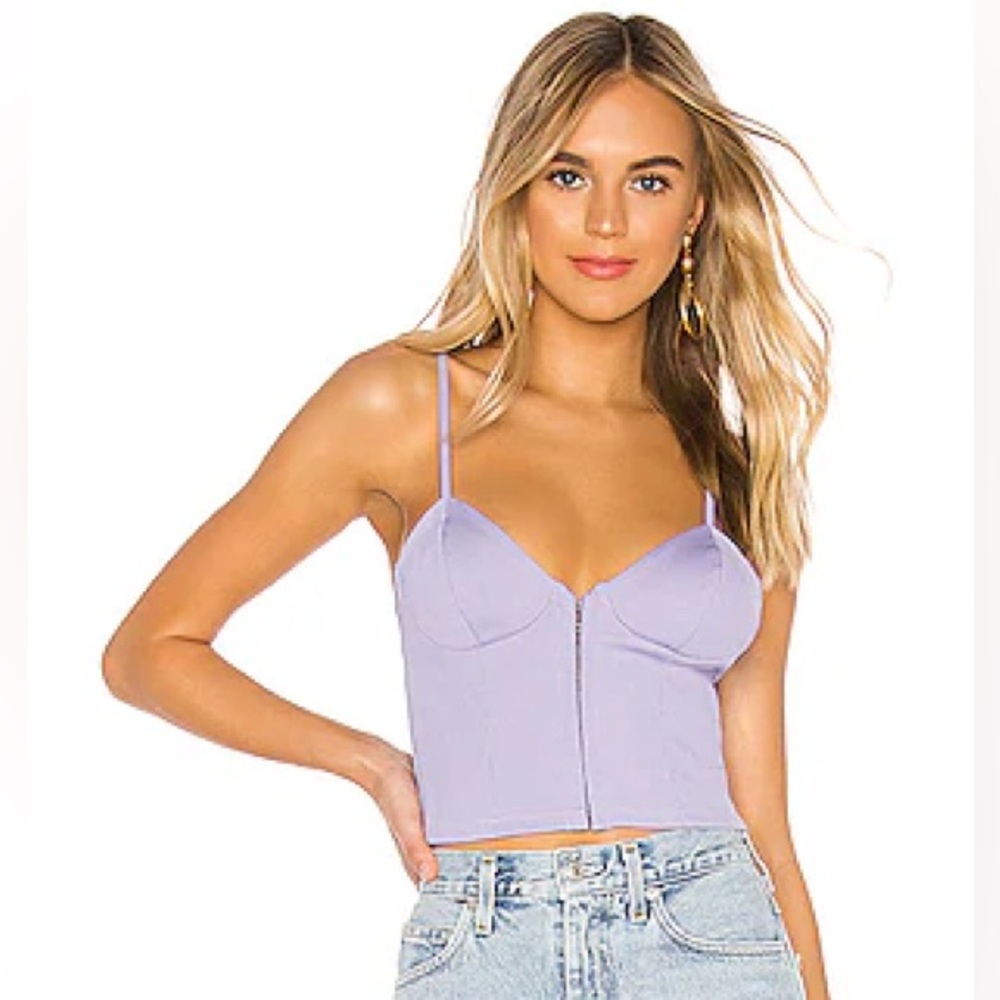 Revolve NBD Melissa Bustier Corset Top in Pastel Lilac